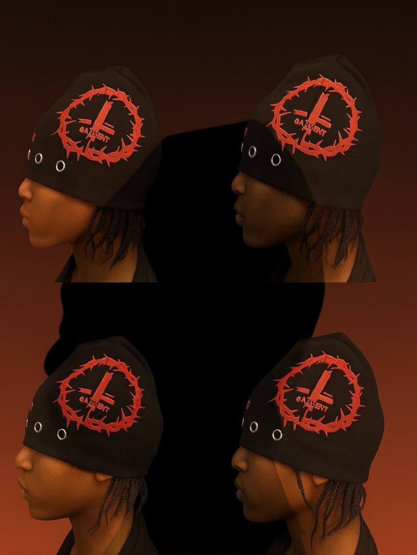 Thorned Eyelet Beanie